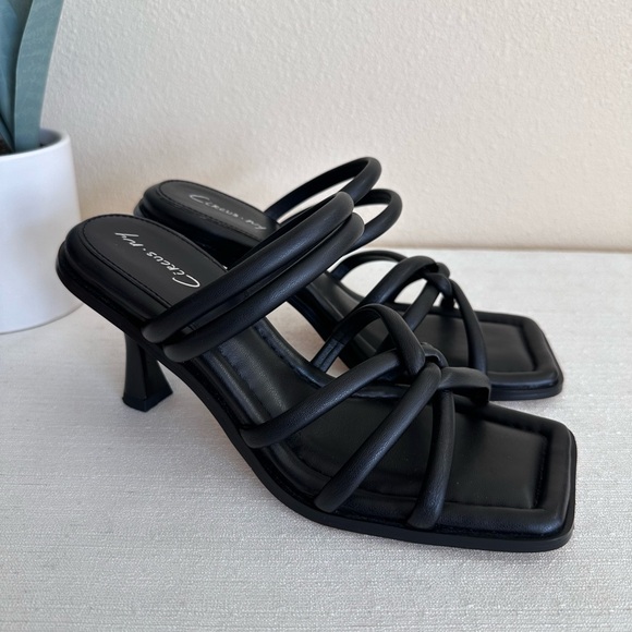 Circus By Sam Edelman Savanna Black Multi-Strap Heeled Sandals Women’s 8 - Picture 4 of 10